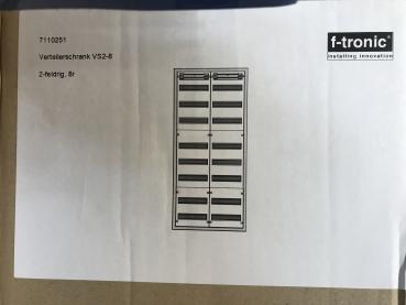 F-Tronic Verteilerschrank 2-feldrig, 8-reihig, 192 Module, HxBxT: 1250x550x210mm , VS2-8 (7110251)